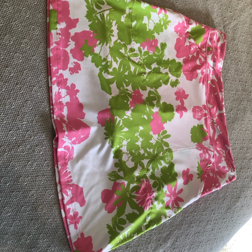 Floral Pink and Green Golf Style Skort
